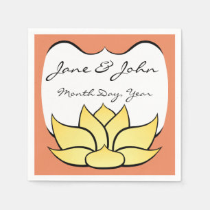 Exquisite Lotus in Sun Kissed Napkins