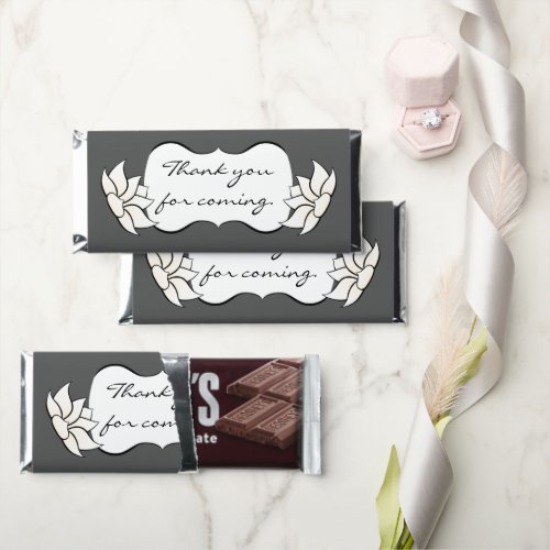 Exquisite Lotus in White Hershey Bar Favors