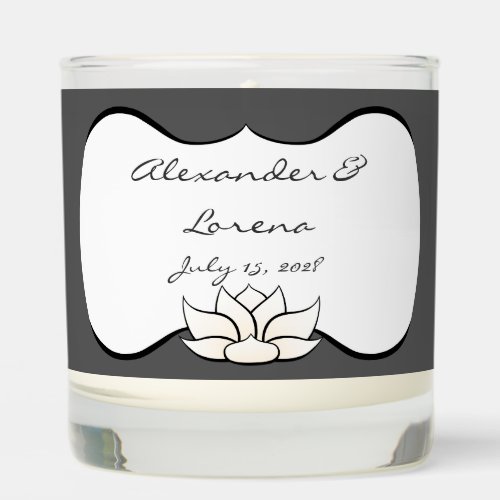 Exquisite Lotus in White Scented Candle