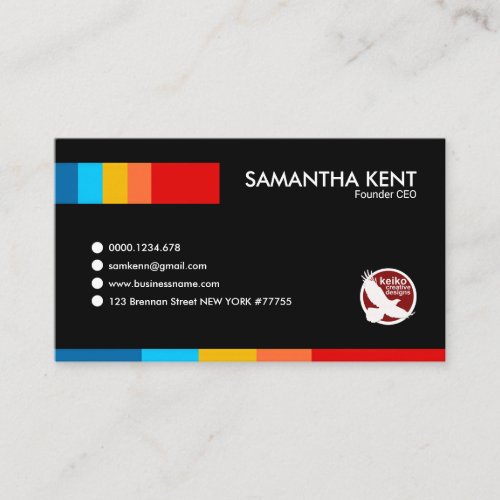 Exquisite Majestic Black Founder CEO Business Card