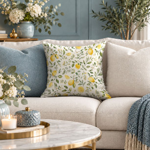 Exquisite Mediterranean Citrus Garden Pillow