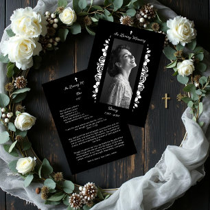 Exquisite Minimalist Floral Black & White Floral