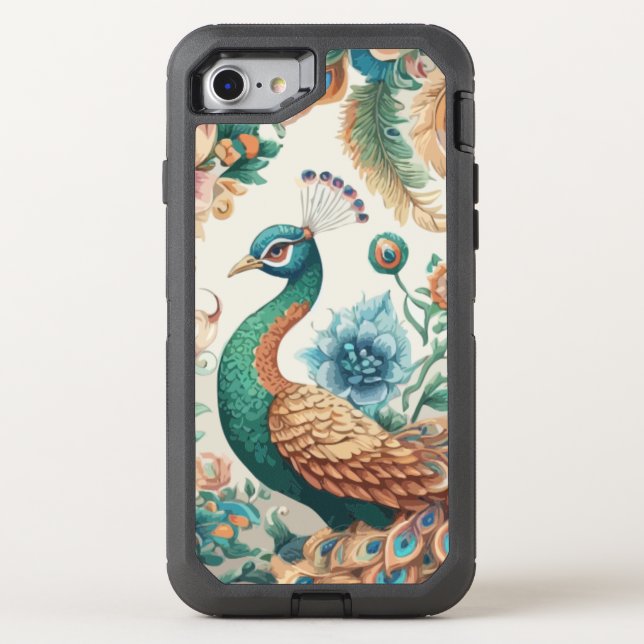  Exquisite Noble Peacock Pattern Otterbox iPhone Case (Back)