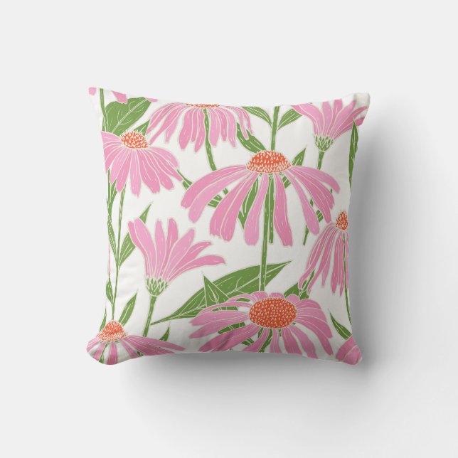 Exquisite Orchid Garden Throw Pillow (Front)