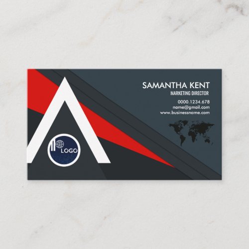 Exquisite Polygon Arrowheads Marketing Director Business Card