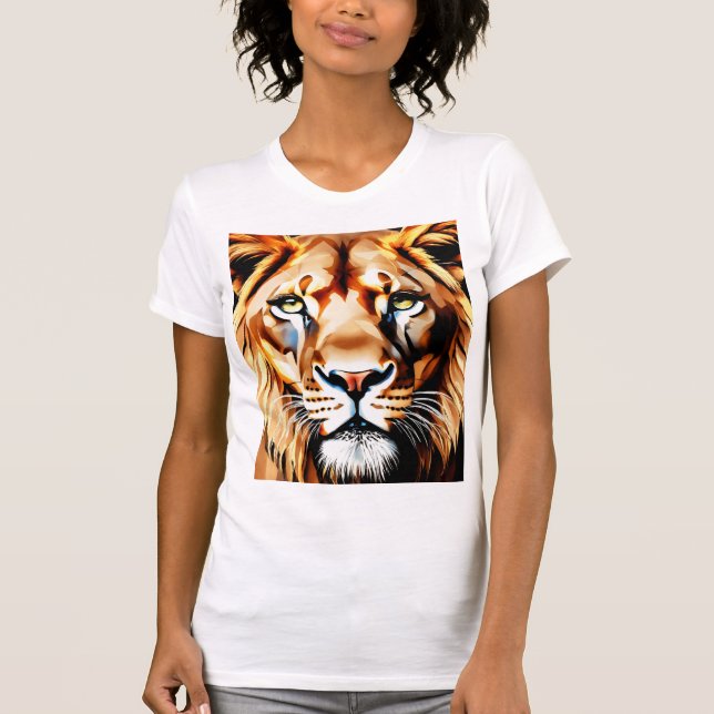 "Exquisite Realism: Intricate Loin Design Unveiled T-Shirt (Front)