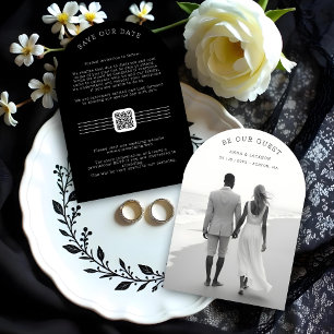 Exquisite Romantic Gradient Transparency Photo Save The Date