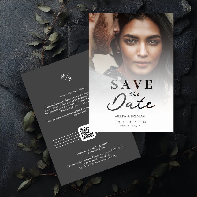 Exquisite Romantic Translucent & Laser Cut Effect  Save The Date (Exquisite Romantic Translucent & Laser Cut Effect Photo Save the Date Card with Envelope.)