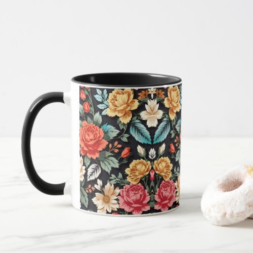 Exquisite Seamless Floral Pattern _ Timeless Elega Mug