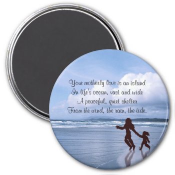 Exquisite Silhouette Mother & Daughter At  Beach Magnet by 4westies at Zazzle
