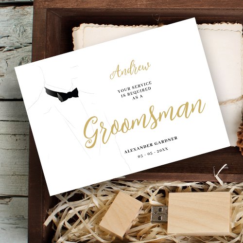 Exquisite Sophisticated Gentleman Groosman Wedding Invitation