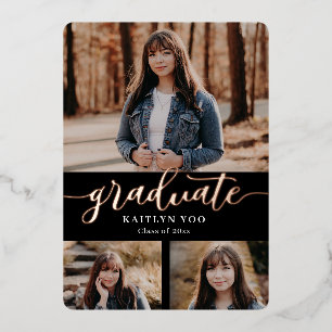 Exquisite Taste Foil Graduation Invitation Foil In