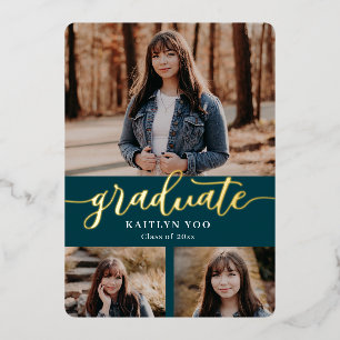 Exquisite Taste Foil Graduation Invitation Foil In