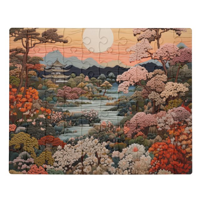 Exquisite Traditional Japanese Tapestry Art Jigsaw Puzzle (Puzzle Horizontal)