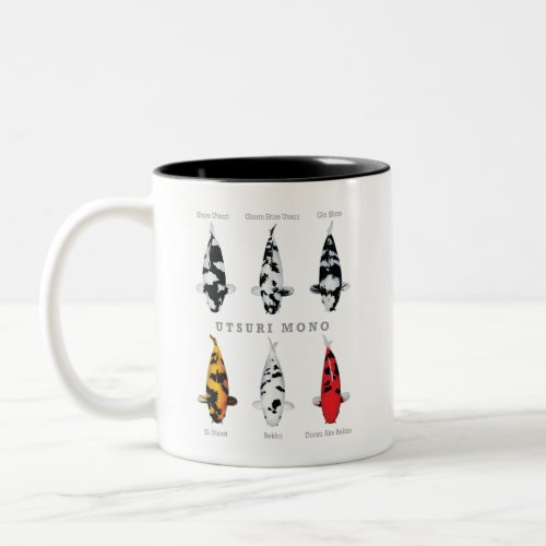 Exquisite Utsurimono Koi Mugs Unique Patterns and Two_Tone Coffee Mug