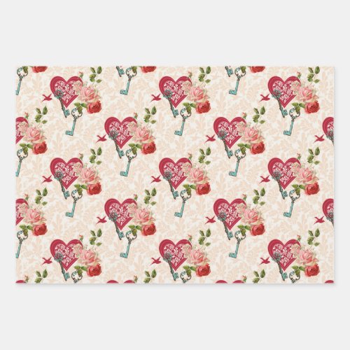 Exquisite Valentines Gift Wrapping Paper Sheets 2