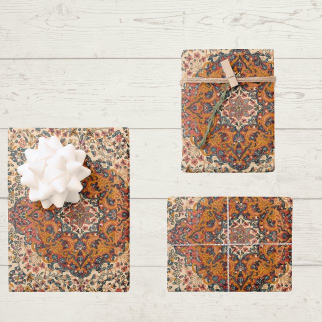 Exquisite Vintage Persian Rug Pattern Wrapping Paper Sheets (Creator Uploaded)