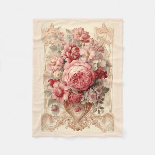 Exquisite Vintage Shabby Chic Fleece Blanket