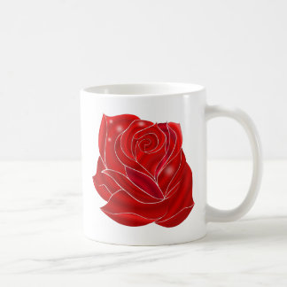 Exquisitely Beautiful Red Rose Flower Coffee Mug