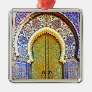 Exquisitely Detailed Moroccan Pattern Door Metal Ornament