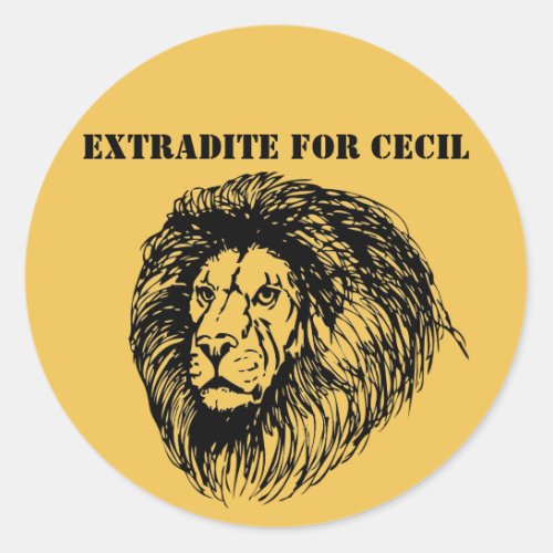 Exradite For Cecil Classic Round Sticker