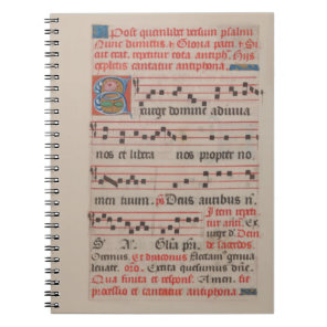 Exsurge Domine Antiphon Medieval Music Manuscript  Notebook