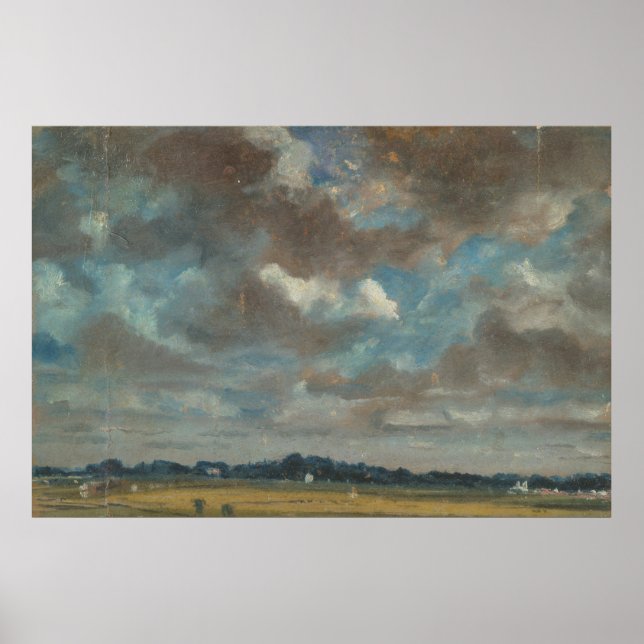 Extensive Landscape with Grey Clouds Poster (Front)