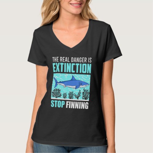 Extention Is The True Danger Stop Fishing Animal P T_Shirt
