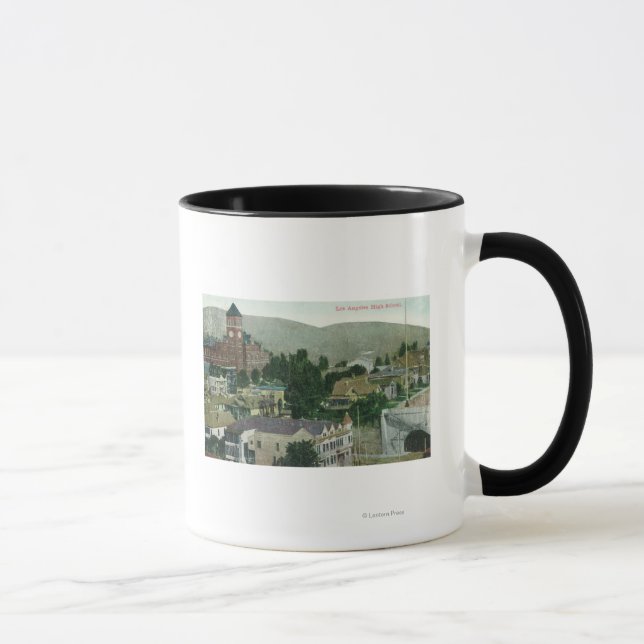 Exterior Aerial View of Los Angeles High Mug (Right)