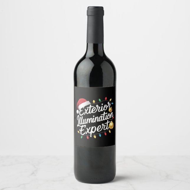 Exterior Illumination Expert Christmas Light Decor Wine Label (Front)