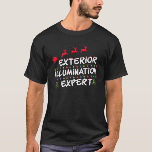 Exterior Illumination Expert Funny Christmas Graph T_Shirt