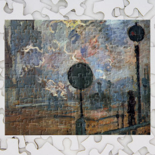 Exterior of Gare Saint-Lazare by Claude Monet Jigsaw Puzzle