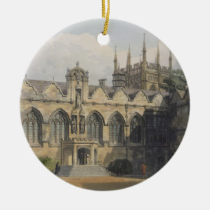 Exterior of Oriel College, illustration from the ' Ceramic Ornament