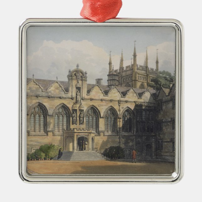 Exterior of Oriel College, illustration from the ' Metal Ornament (Front)