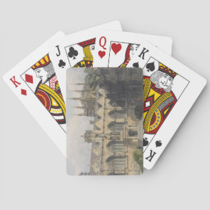 Exterior of Oriel College, illustration from the ' Poker Cards