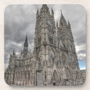 Exterior of the Basilica in Quito, Ecuador Drink Coaster