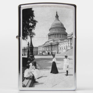 Exterior of the Capitol building with women Zippo Lighter