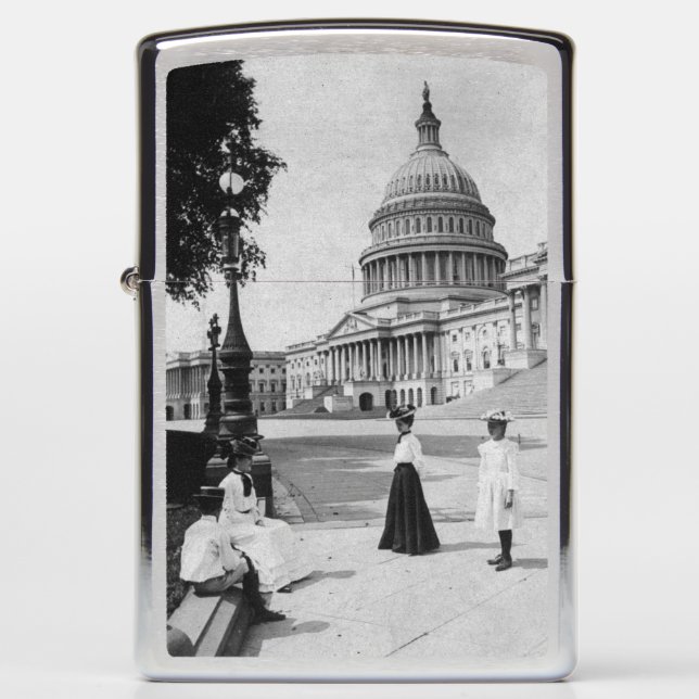 Exterior of the Capitol building with women Zippo Lighter (Front)