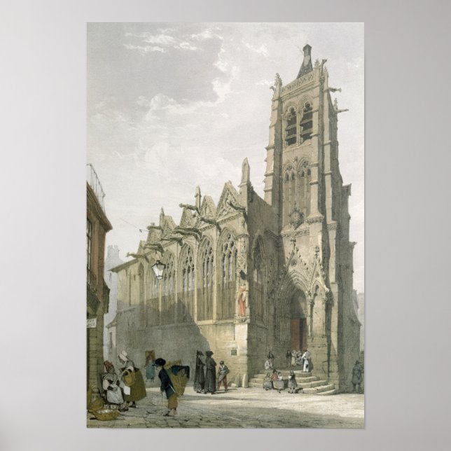 Exterior of the Church of St. Severin, Paris Poster (Front)