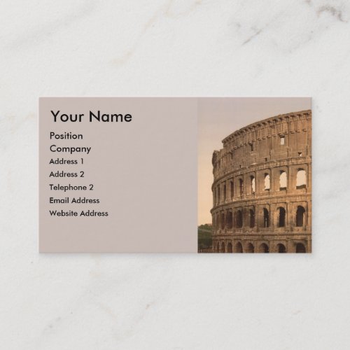 Exterior of the Colosseum Rome Italy Business Card
