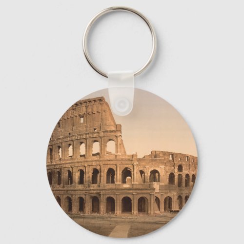 Exterior of the Colosseum Rome Italy Keychain