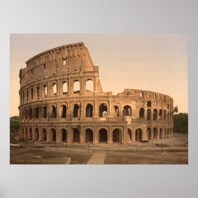 Exterior of the Colosseum, Rome, Italy Poster (Front)
