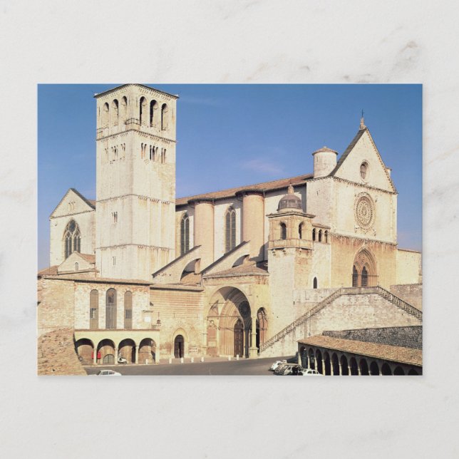 Exterior of the Upper and Lower Church, 1228-53 Postcard (Front)