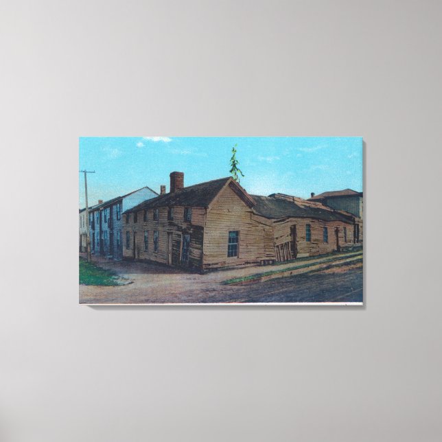 Exterior View of 1st Wooden Bldg in CA Canvas Print (Front)