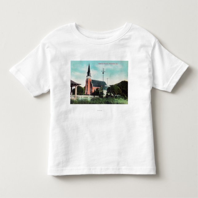 Exterior View of a Catholic Church Toddler T-shirt (Front)