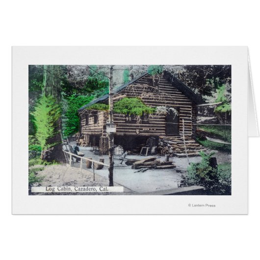 Exterior View of a Log CabinCazadero, CA Cards (Front Horizontal)