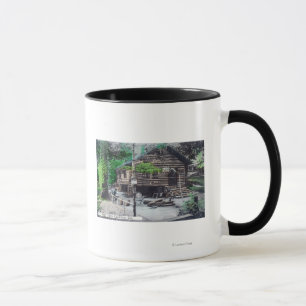 Exterior View of a Log CabinCazadero, CA Mug