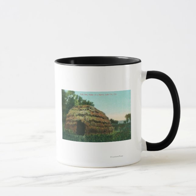 Exterior View of a Tule HutLake County, CA Mug (Right)