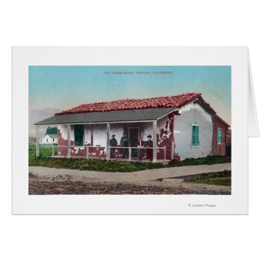 Exterior View of an Old Adobe HomeVentura, CA Cards (Front Horizontal)