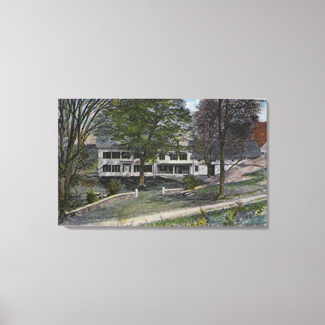 Exterior View of Bald Head Cliffs Farm House Canvas Print (Front)